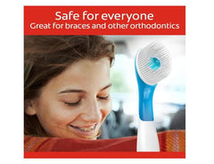 Close-up of soft bristles on Peppermint Wisp Mini Toothbrush
