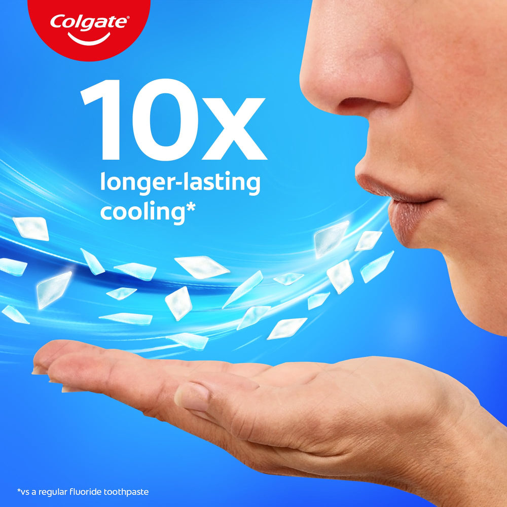 Menthol cooling crystals in Colgate MaxFresh formula