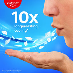 Menthol cooling crystals in Colgate MaxFresh formula