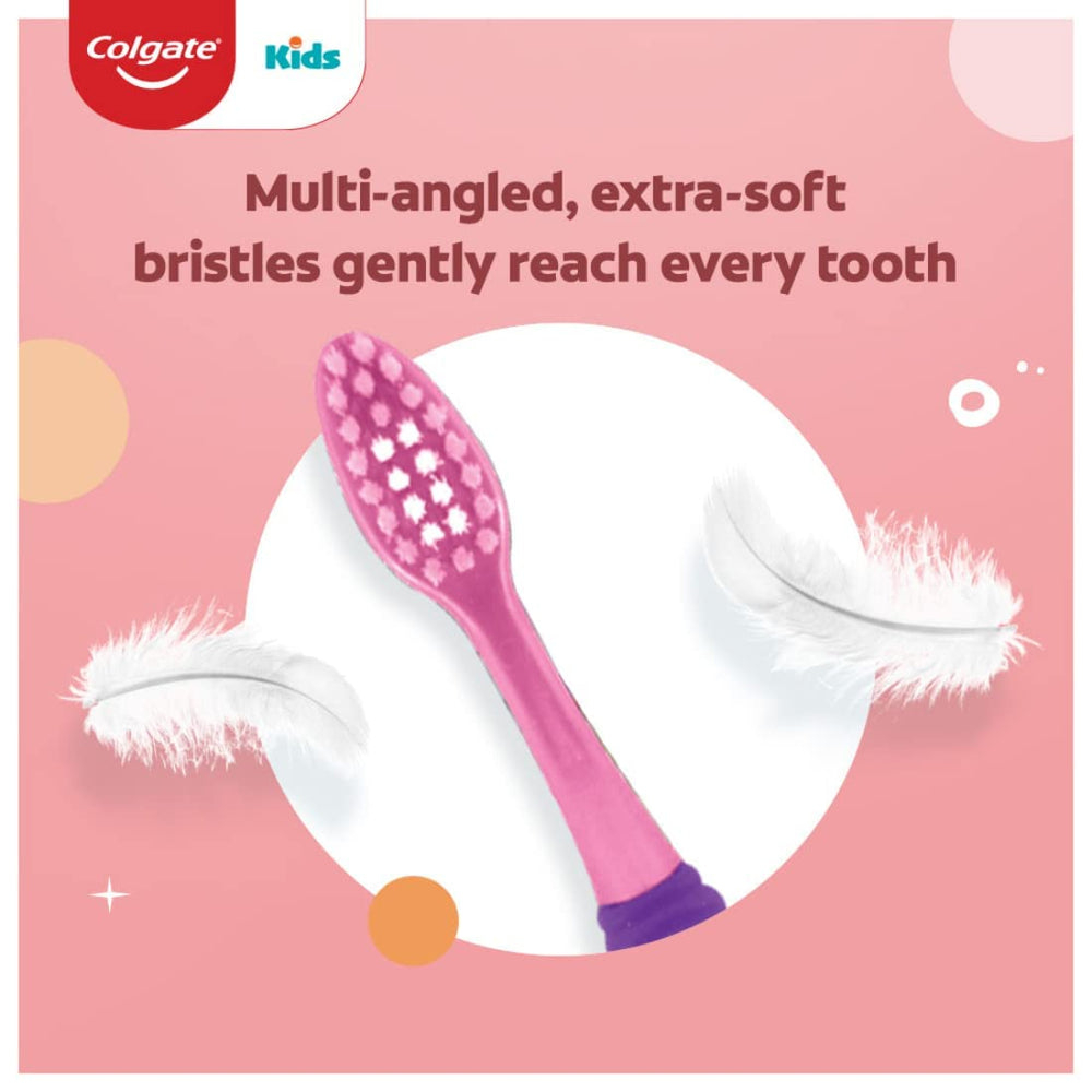 Pack of 6 Colgate Mermaid children's toothbrushes with assorted colors