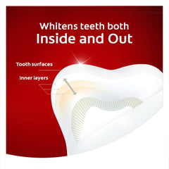 Close-up of a Colgate Optic White Advanced Vibrant Clean toothpaste tube