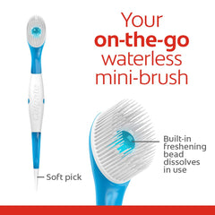 Built-in mint bead feature on Wisp toothbrush