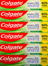 Colgate Sparkling White Mint toothpaste 4 oz tubes in 6-pack – image 1
