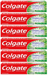 Colgate Sparkling White Mint toothpaste 8 oz 6-pack packaging