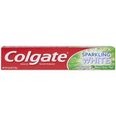 Colgate Sparkling White Mint Zing Gel toothpaste tube with packaging