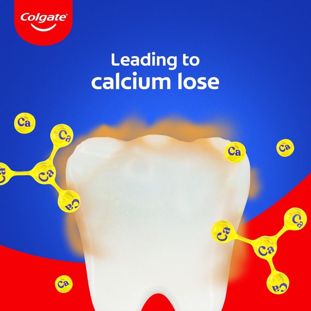 Close-up view highlighting toothpaste cleaning action and plaque removal