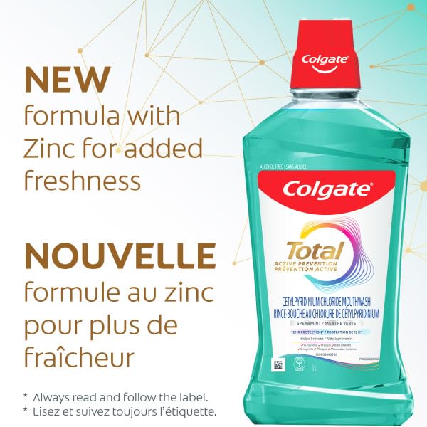 Colgate branding and product name on bottle
