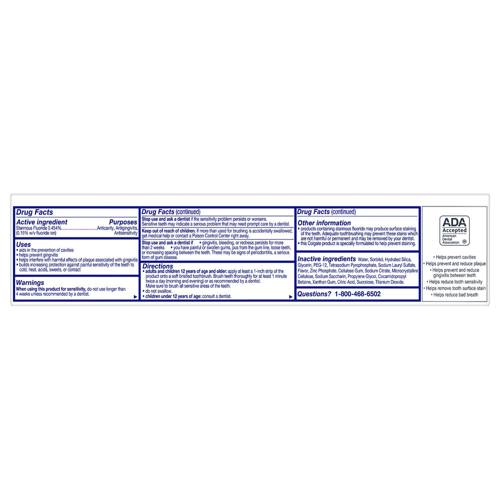 Packaging highlighting 42% more sensitivity relief claim