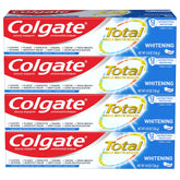 Front view of Colgate Total 4 x 4.8 oz toothpaste pack