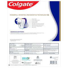 Colgate Total SF Advanced Whitening Toothpaste 6.4 oz Pack of 5 tube at angle