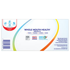 Whitening before and after graphic for Colgate Total