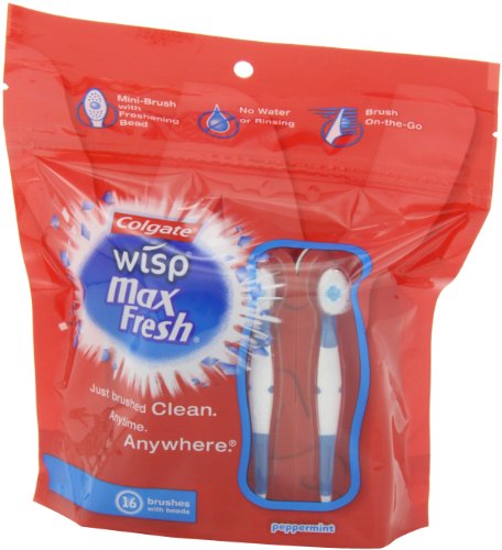 Portable Colgate Wisp travel toothbrush packed for on-the-go