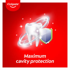 Back view of Colgate toothpaste 100ml pump packaging