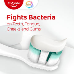 Close-up of Colgate Total Clean Mint toothpaste for fresh breath