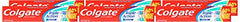 Colgate Triple Action Mint toothpaste pack of 6 on shelf