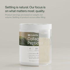 Serving size scoop of collagen powder