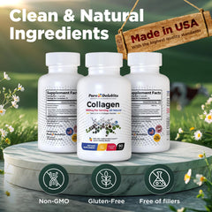 Close-up of 1800mg collagen capsules