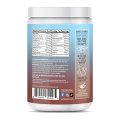 Collagen chocolate peptides powder stirred into coffee