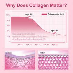 Close-up of the collagen drink bottle label highlighting ingredients