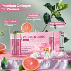 Beauty wellness concept with healthy skin glow and collagen imagery