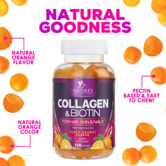 Gluten-free and Non-GMO icons with collagen gummies