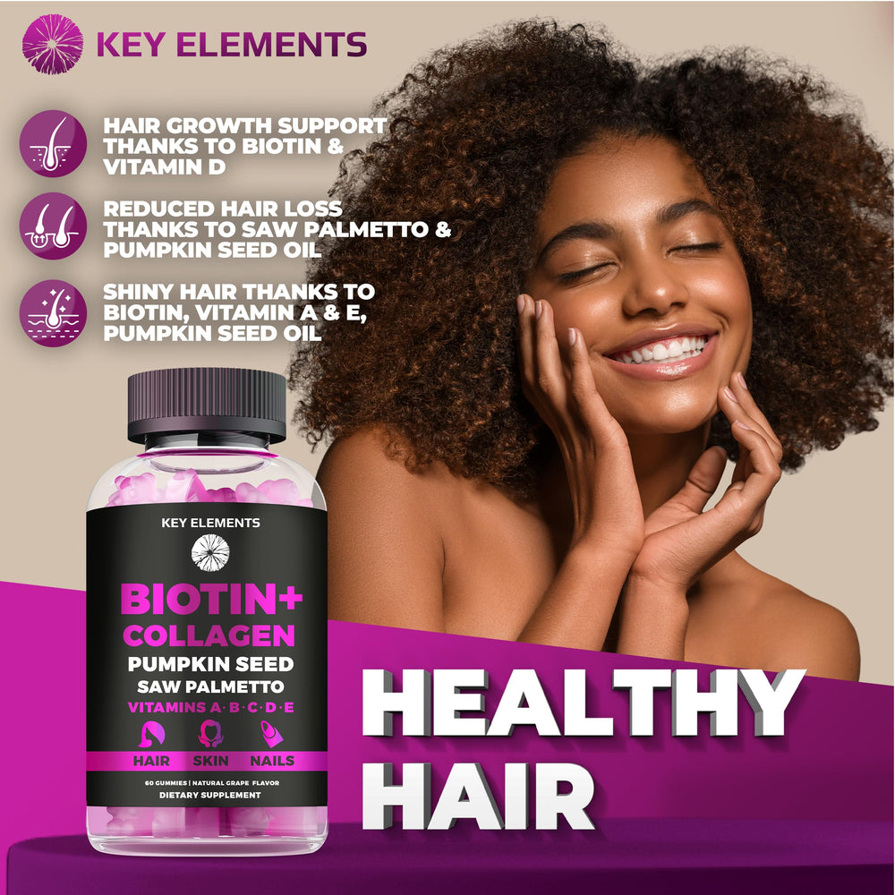 Collagen gummies for hair elasticity and hydration