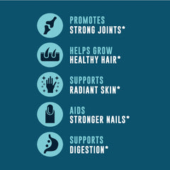 Collagen in bone broth capsules supporting joints and skin