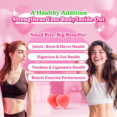 Close-up of sugar-free strawberry-flavored gummy