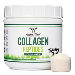 Front view of Double Wood Collagen Peptides Powder 16.08oz