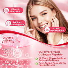 Hydrolyzed collagen peptides types I to X