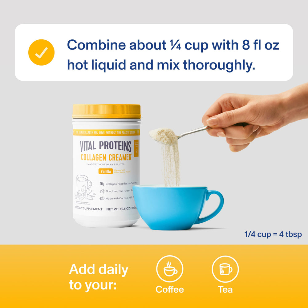 Ingredients panel for vanilla collagen peptides