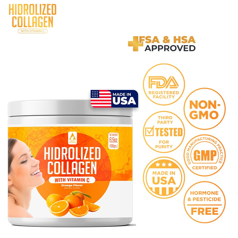 Collagen powder dissolving in water