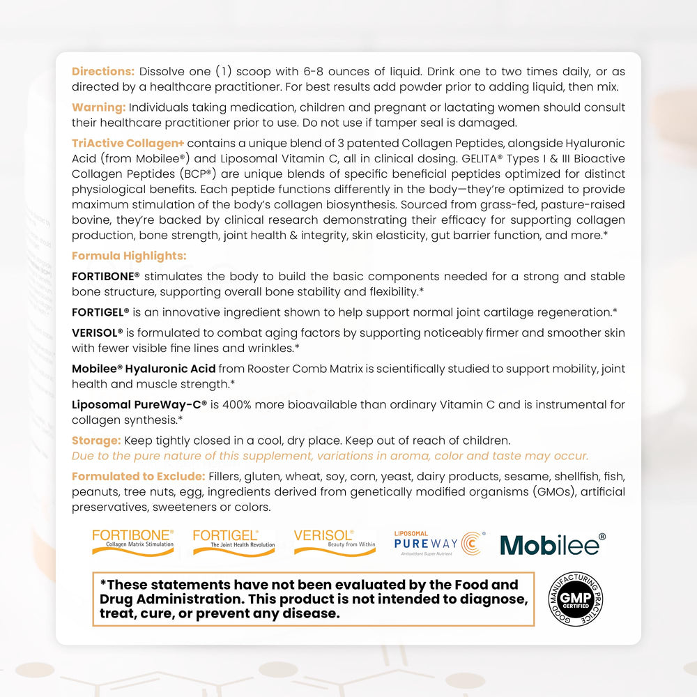 Collagen powder for hair, skin, nails, bones, and joints