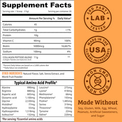 Collagen powder dissolving in water