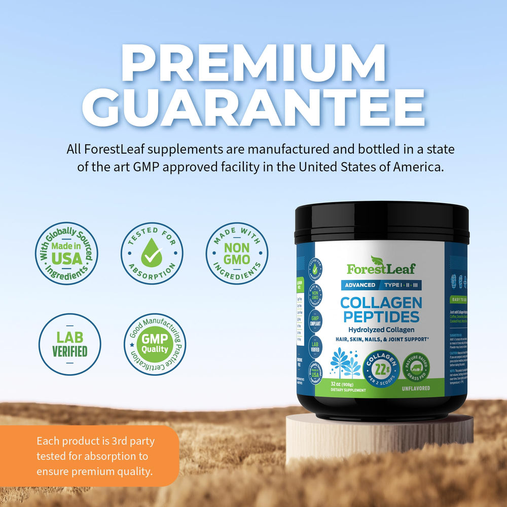Non-GMO, GMP compliant collagen supplement packaging