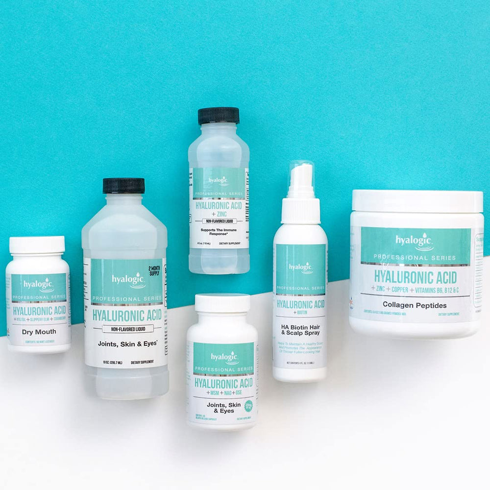 Collagen support for skin and hair with hyaluronic acid