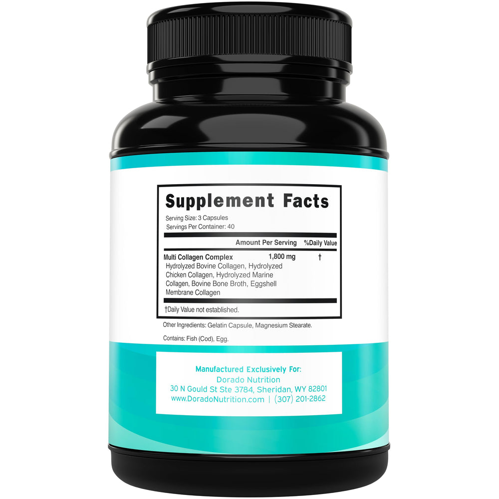 Collagen sources and types I, II, III, V, and X