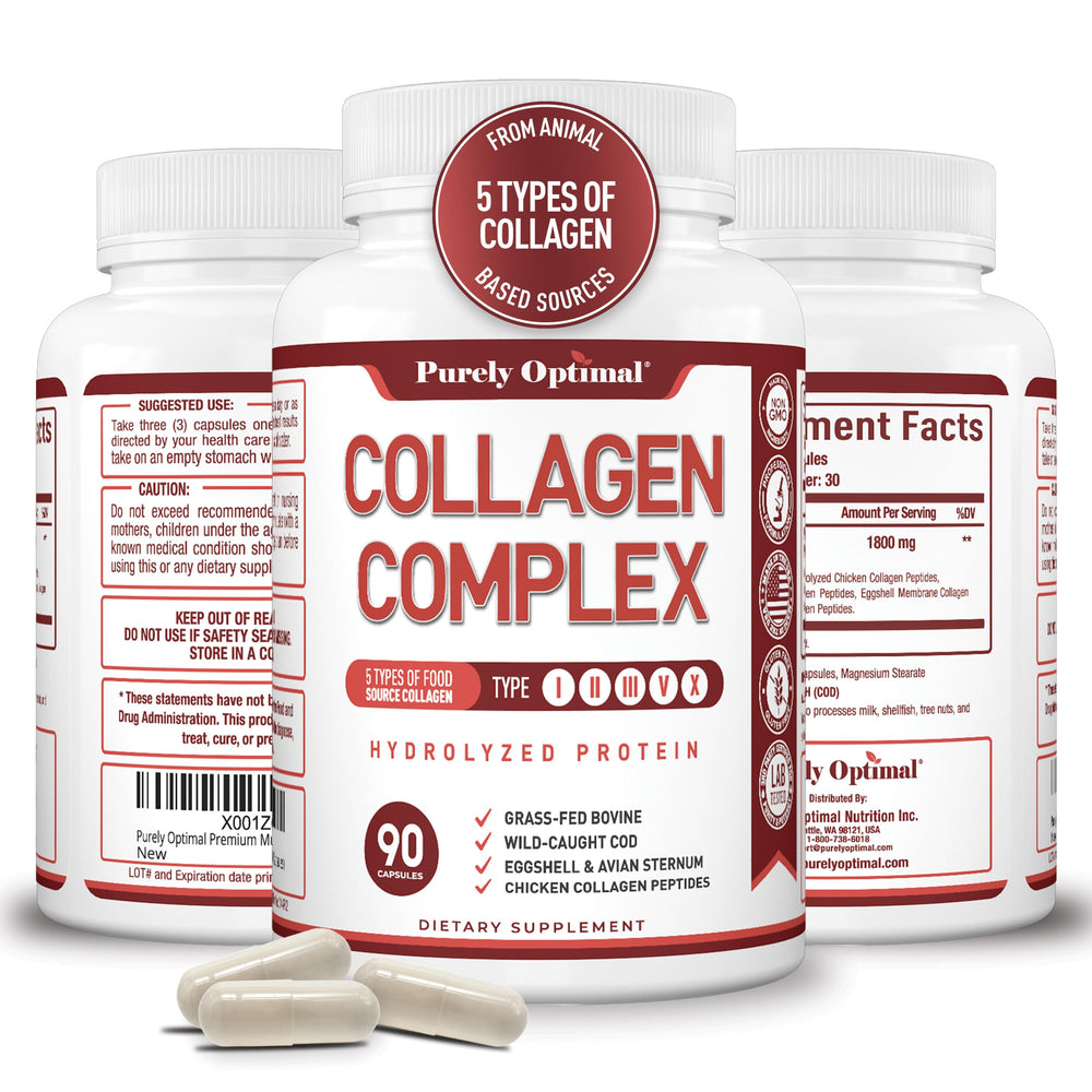 Collagen Types I-V-X illustration