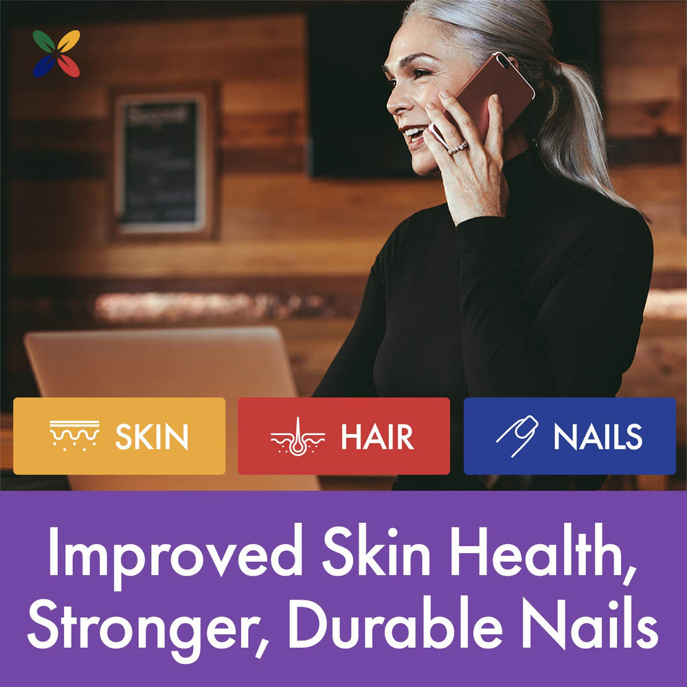 Hyaluronic acid and collagen peptides components