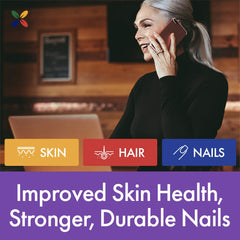 Hyaluronic acid and collagen peptides components