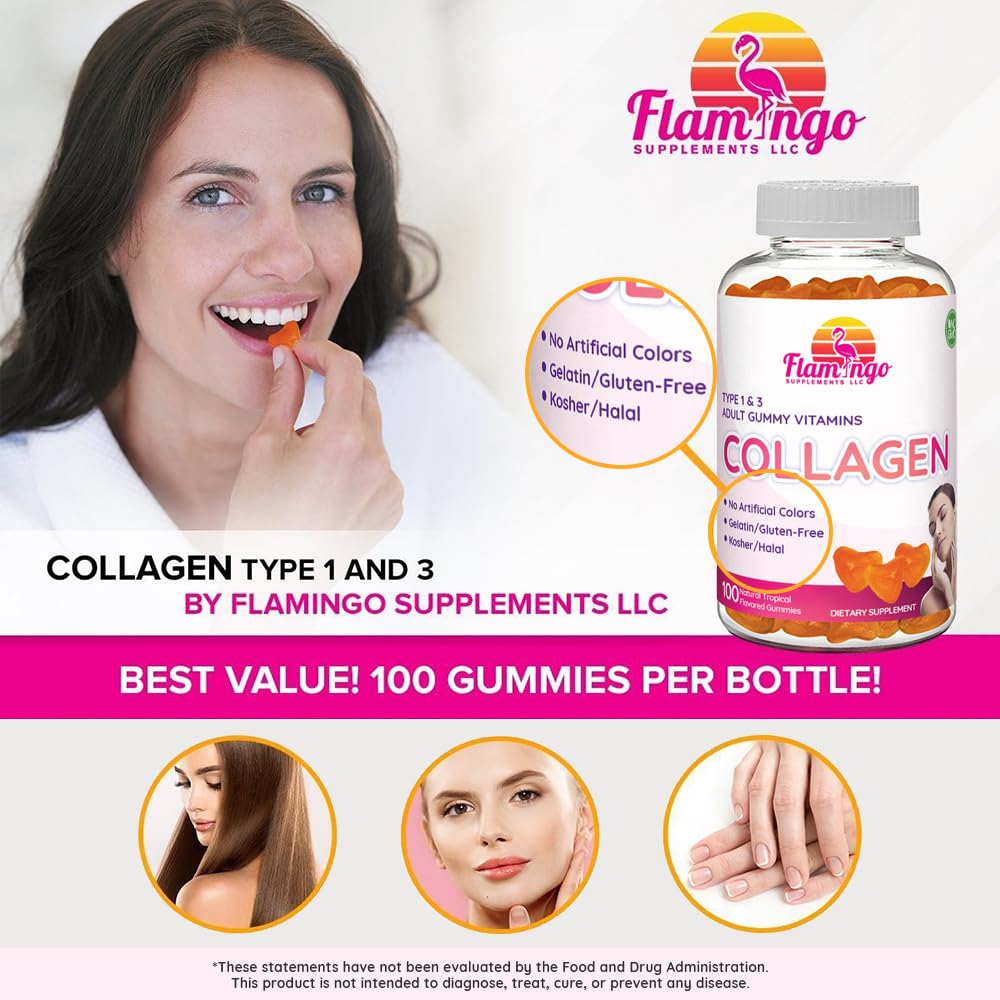 Gummies arranged to illustrate benefits for hair, skin, and nails