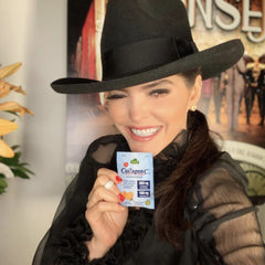 Ready-to-mix collagen hydrolysate powder being prepared in a glass