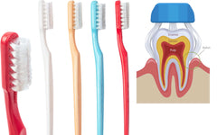 Collis Curve soft 3-sided orthodontic toothbrush close-up