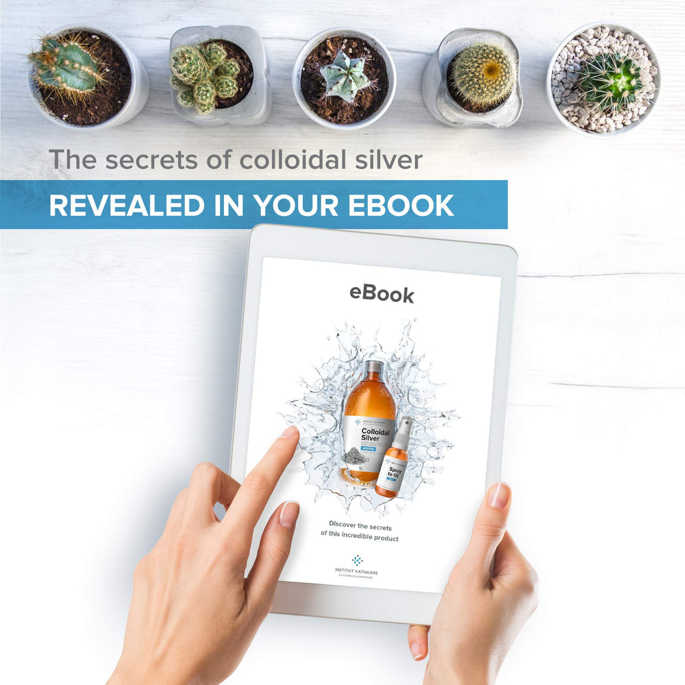 Colloidal silver liquid being poured