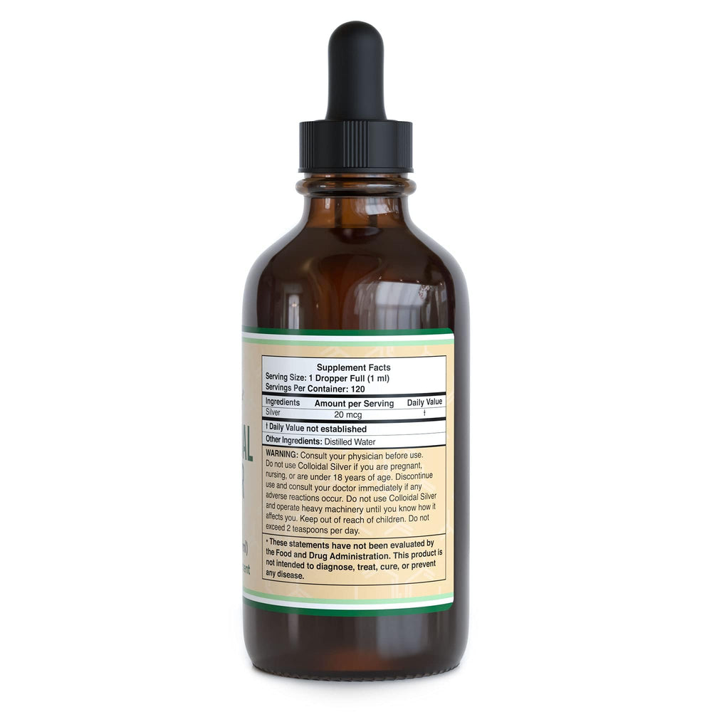 Front label showing 99.9% purity, gluten-free and non-GMO