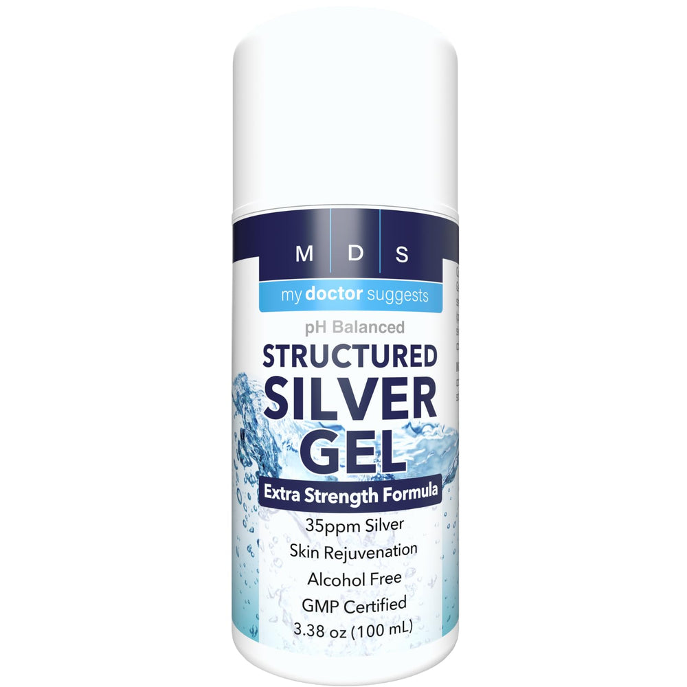 Structured Colloidal Silver Gel 35ppm bottle and label
