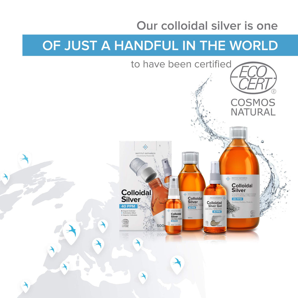 Colloidal silver immune support nano solution 40 ppm bottle