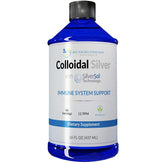 Front view of Colloidal Silver Liquid 12 PPM 16 oz bottle