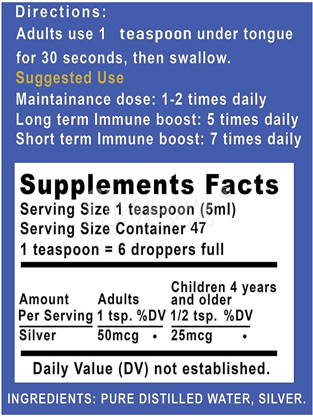 Pouring colloidal silver liquid from a glass bottle