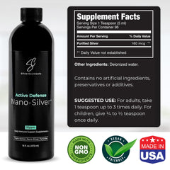 Close-up showing nano silver particles highlighting 8x effectiveness